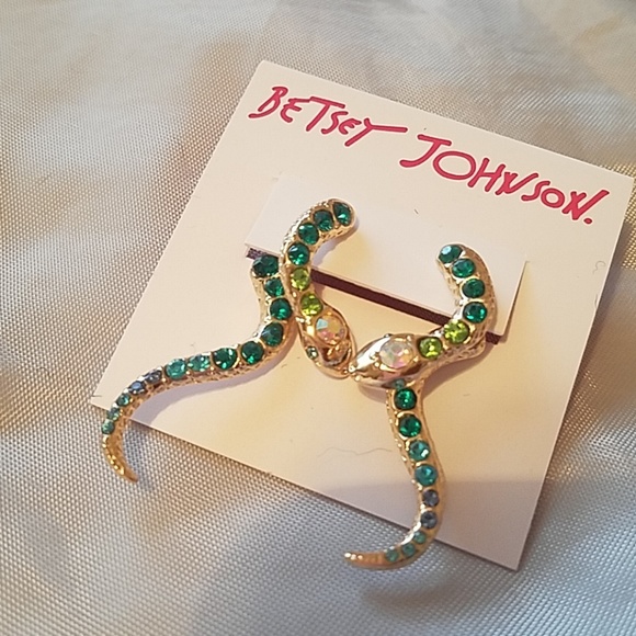 Betsey johnson snake earrings nwt nib - Picture 2 of 6